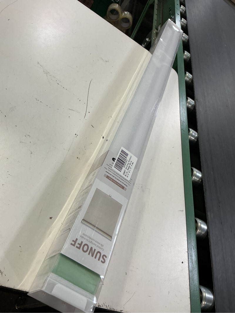 Condition photo showing New/Like New for sunoff blackout roller shades blinds cordless for windows pull down room darkening door blinds with thermal insulated easy to install for living room,bedroom,home,office,white 34.5" w x 72" h 34.5"w x 72"h white
