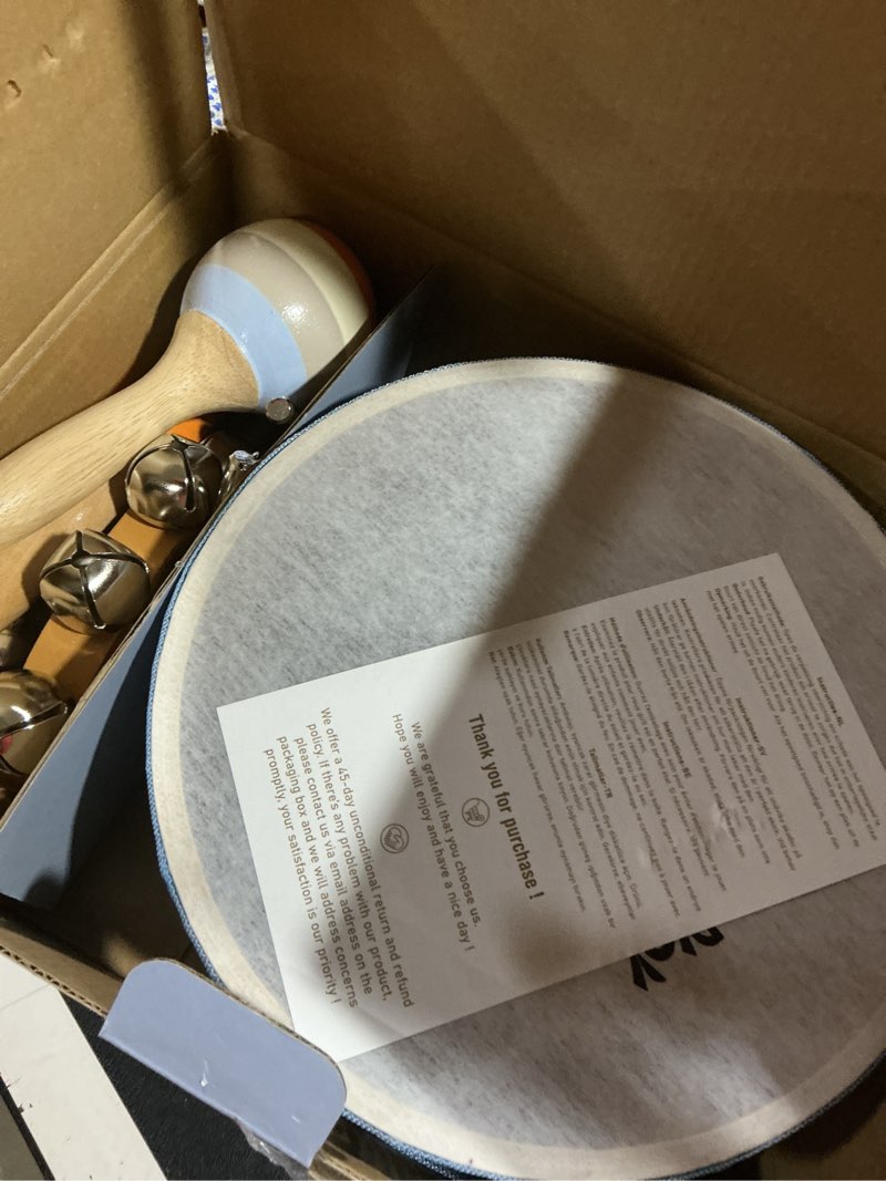 Condition photo showing Good Condition for Drum Set for Boys - Toys for 2 3 Year Old Boy Birthday Gifts - Wooden Montessori Musical Instruments for Toddlers 2-4, Preschool Musical Toys with Snare Drum for Kids Age 3-5