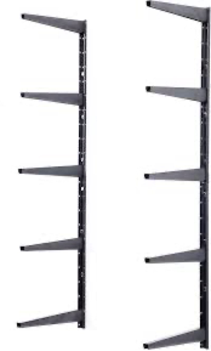 Delta Minimalistic Black Shelf Brackets Cycle, Set of 10 Fully Adjustable 12-inch Heavy Duty Shelf B