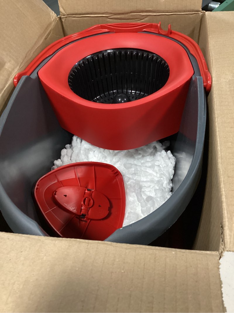 Condition photo showing Good Condition for o-cedar easywring microfiber spin mop, bucket floor cleaning system, red, gray, standard easywring spin mop & bucket