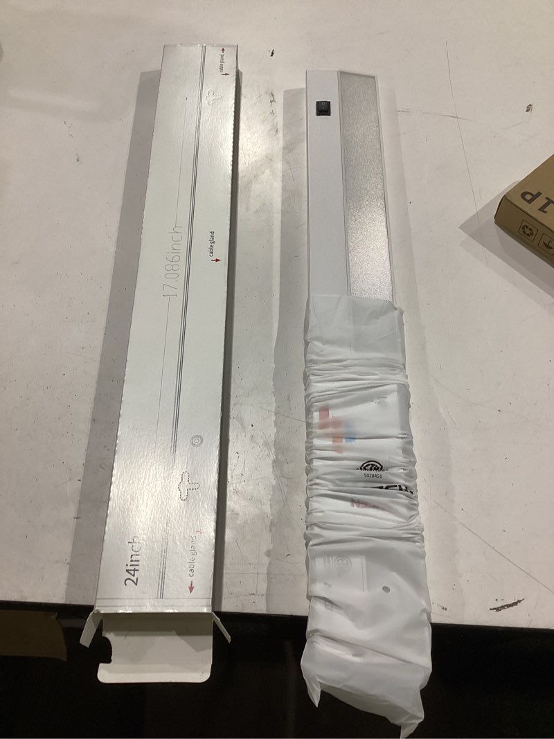 Condition photo showing New/Like New for ansen hardwired under cabinet lighting, 24in 18w led light for kitchen/closet, 1237lm, cri>92, r9>90, 3 color temperature, dimmable, 3000k/4000k/5000k(warm white, cool white, daylight)