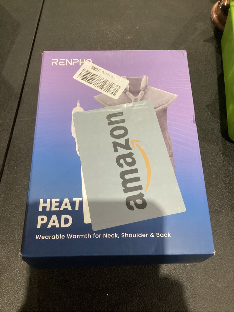 Condition photo showing Good Condition for RENPHO King Size Heating Pad for Back Pain Relief, Christmas Gifts for Men Women Him, Stocking Stuffers, FSA Eligible, XL Large Electric Heat Pad for Neck and Shoulder, ETL Certified, 24"x37", Blue 24"x37" I-blue