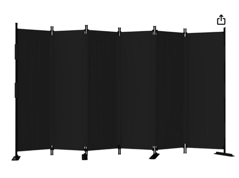 phonjoroo room divider, 6 panel upgraded folding privacy screen, 132” highly secretive separation wi