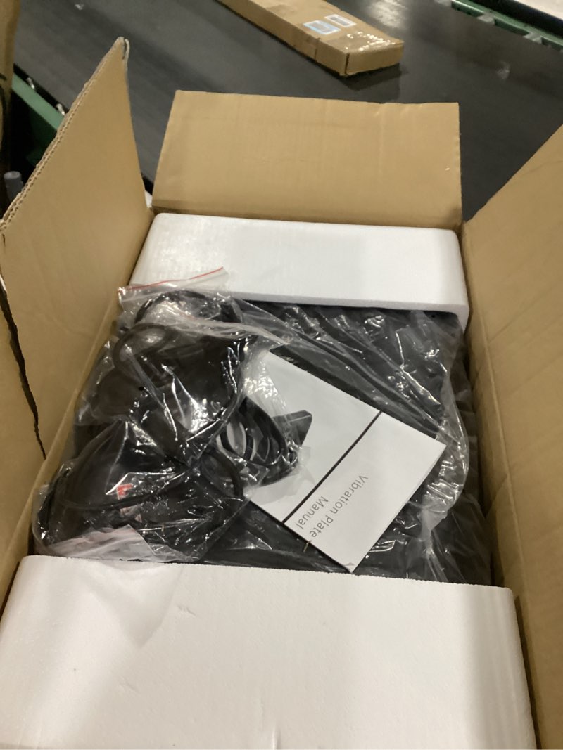 Condition photo showing New/Like New for Vibration Plate Exercise Machine, Vibrating Plate Platform for Lymphatic Drainage with 200 Adjustable Speeds, Power Vibration Plate for Weight Loss & Fitness, Supports Weight 450 Lbs Jet Black