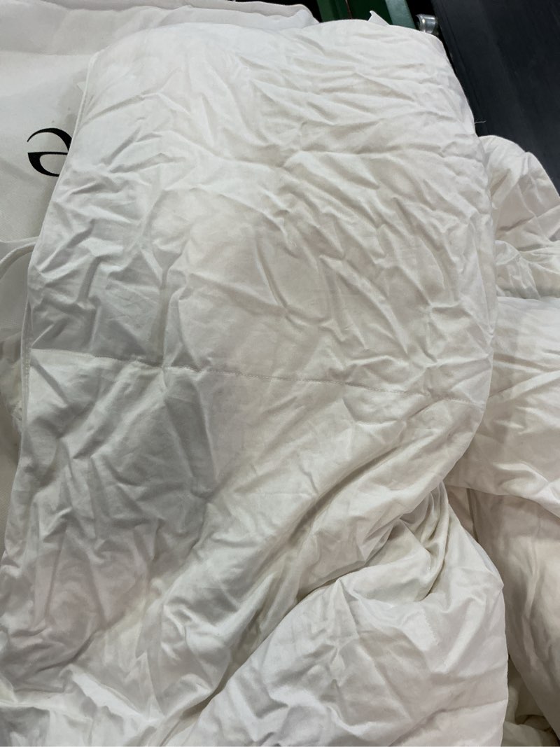 Condition photo showing As Is for lightweight european linen box quilt twin
