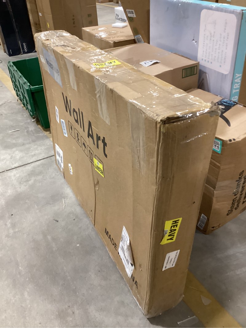 Condition photo showing Good Condition for Large 3D Textured Framed Black and White Abstract Wall Art, 3 Piece Modern Wall Paintings Artwork for Walls, Minimalist Black White Geometric Pictures for Living Room, Hallway, Dining Room Wall Decor 20" W x 30" H x 3Pcs Black and White