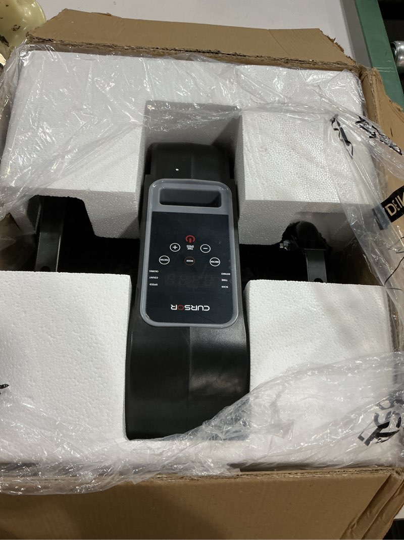 Condition photo showing Good Condition for Under Desk Elliptical Machine, Electric Seated Pedal Exerciser, Mini Elliptical Leg Exerciser with Remoter, 12 Level Speeds, Forward & Reverse Direction, Manual & Auto Mode for Home Office