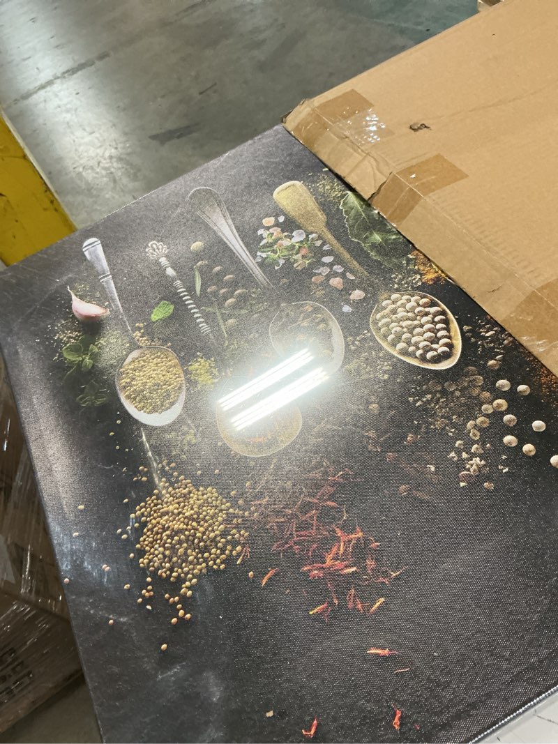 Condition photo showing Good Condition for ihappywall large kitchen pictures wall decor couful spice in spoon vintage canvas wall art food photos painting on canvas stretched and framed for home decoration gift ready to hang 24x36inch