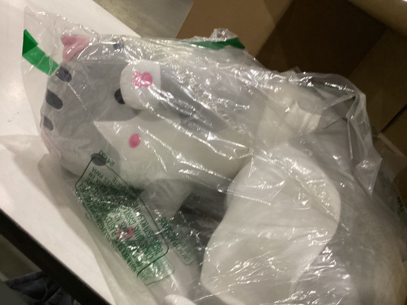 Condition photo showing New/Like New for Cute Cat Plush Long Body Pillow Cuddle Cartoon Stuffed Animals Cat Plushie Soft Doll Pillows Gifts for Kids Girls(Gray, 35 Inches), 1 Count (Pack of 1) Gray-35 Inch