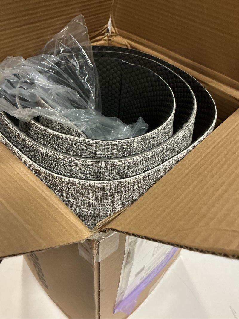 Condition photo showing Good Condition for Anti Slip 7/8 inchs Anti Fatigue Kitchen Floor Mat, Ergonomic Comfort Standing Mat, Waterproof Kitchen Runner for Home, Kitchen, Office, Laundry, Garage (Light Gray, 17.3" x 95" -0.87") 95"L x 17"W x 0.9"Th