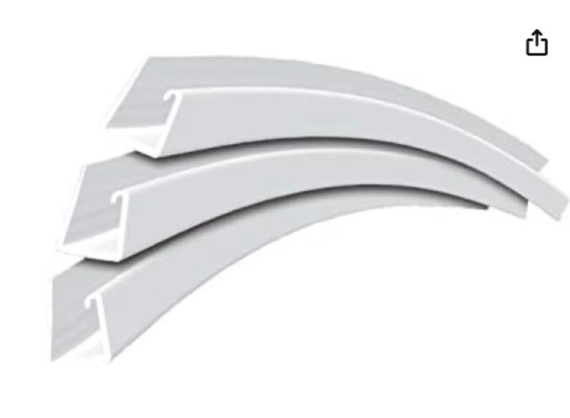 Pangda 2 Pcs Flex J Channel 3/4inch White Moulding 94 Inch Length and Suitable for Curved Doors and 