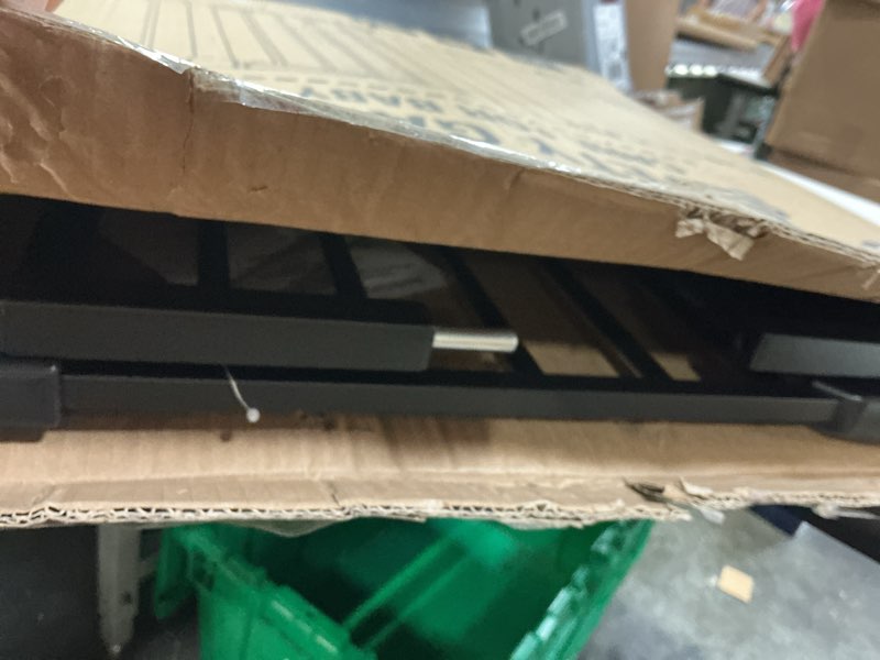 Condition photo showing As Is for keny 29.7"-46" Baby Gate for Stairs, Auto Close Dog Gates for Doorways, Pressured Mounted No Drilling Pet Gate Extra Wide, One-Hand Opening Dual Lock Stair Gate, Indoor Kids Necessities, Black Black 29.7-46"Wide,30"Tall