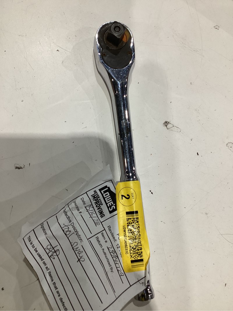 Condition photo showing As Is for kobalt 90 -tooth 1/2-in drive full polish handle ratchet