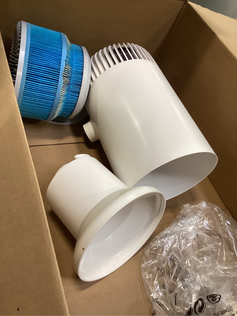 Condition photo showing As Is for 2-in-1 Humidifier and Air Purifier Combo, Mistless Evaporative Humidifier and HEPA Filter Air Purifier, Silent, WIFI Smart for Bedroom, White