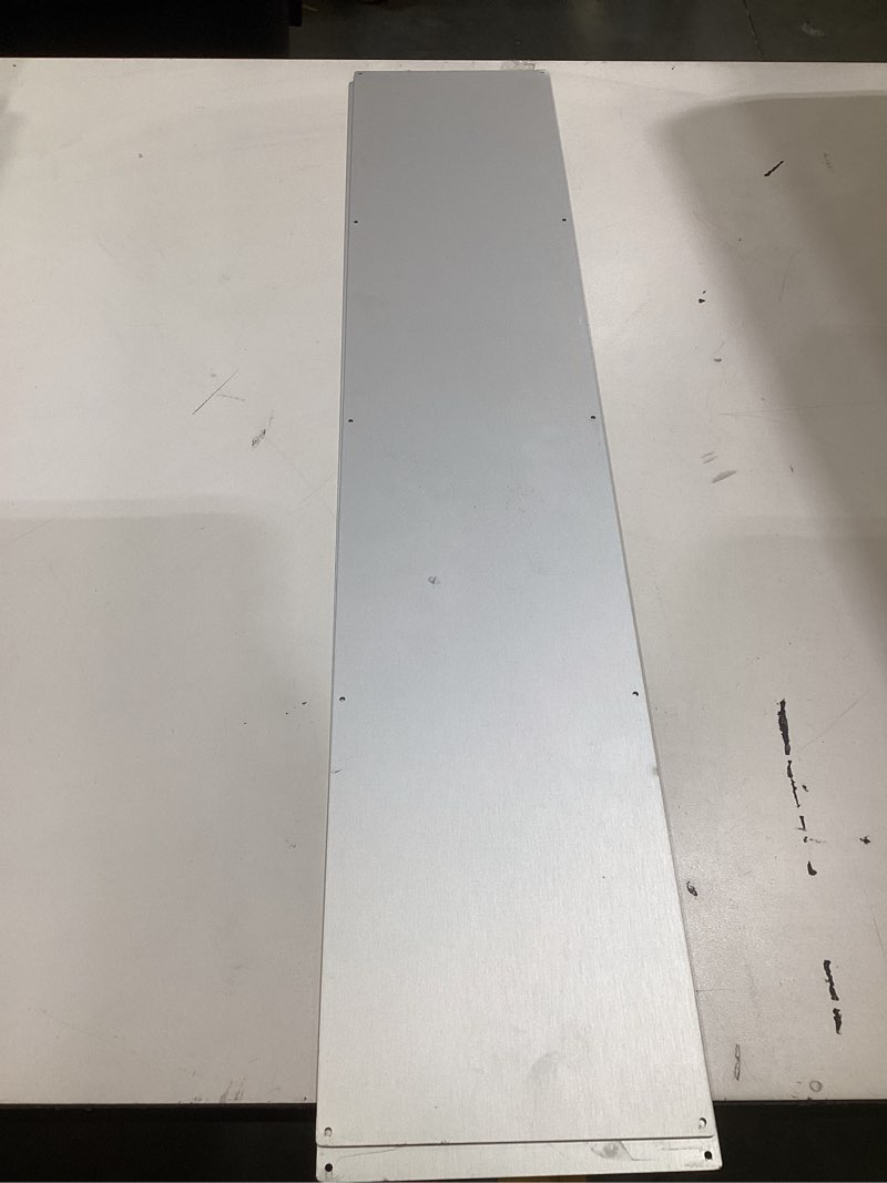 Condition photo showing As Is for 2 pcs push door plate 16x4 stainless steel door push plate door kick plate,brushed doorplate door proection metal plate with 12 screws for door interior exterior scratch resistant accessories