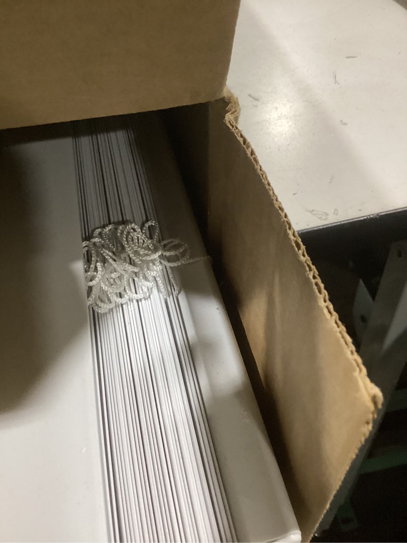 Condition photo showing Good Condition for dez furnishings 2" cordless flat slat venetian blind, 43" w x 64" h, white 43"w x 64"h