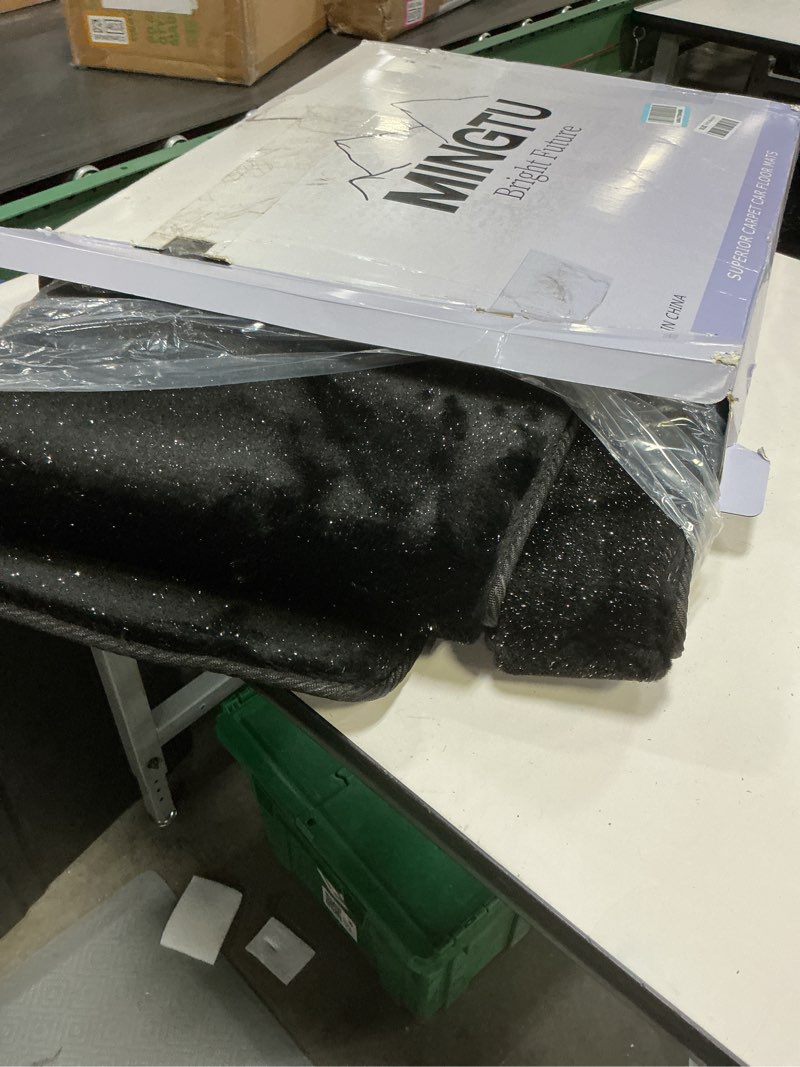 Condition photo showing Good Condition for floor mats fits for 2025 2026 tesla model y juniper, 3pcs 0.6" thick waterproof anti-slip car accessories, sparkles luxury plush odorless floor mats for 5-seater, noise-reducin 2025-2026 for tesla model y 3pcs