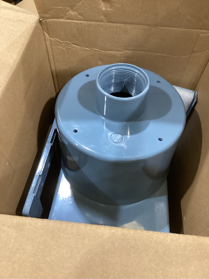 Condition photo showing As Is for deeprclean through wall skimmer for above ground pool, heavy duty wall mount pool skimmer kit, universally fits all standard pool wall openings, in wall pool surface skimmer for above ground pool-blue