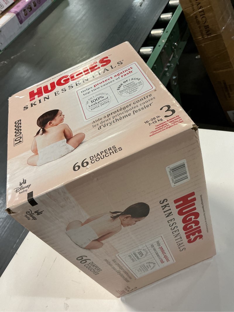 Condition photo showing New/Like New for Huggies Skin Essentials Diapers - Size 3 - 66ct