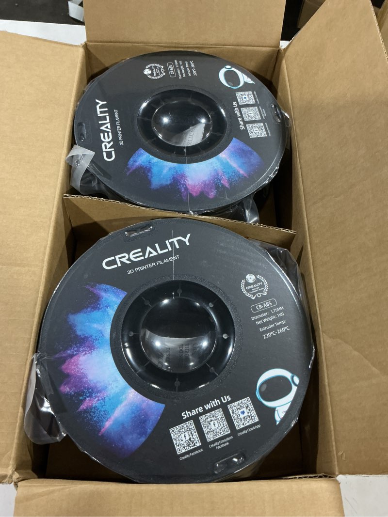 Condition photo showing Good Condition for creality abs filament 1.75mm black 4 kg, 3d printer filament bundle, excellent resistance, odorless non-toxic, stability, tough, 4 pack(8.8 lbs) (black 4-pack) abs - 4*1kg black abs