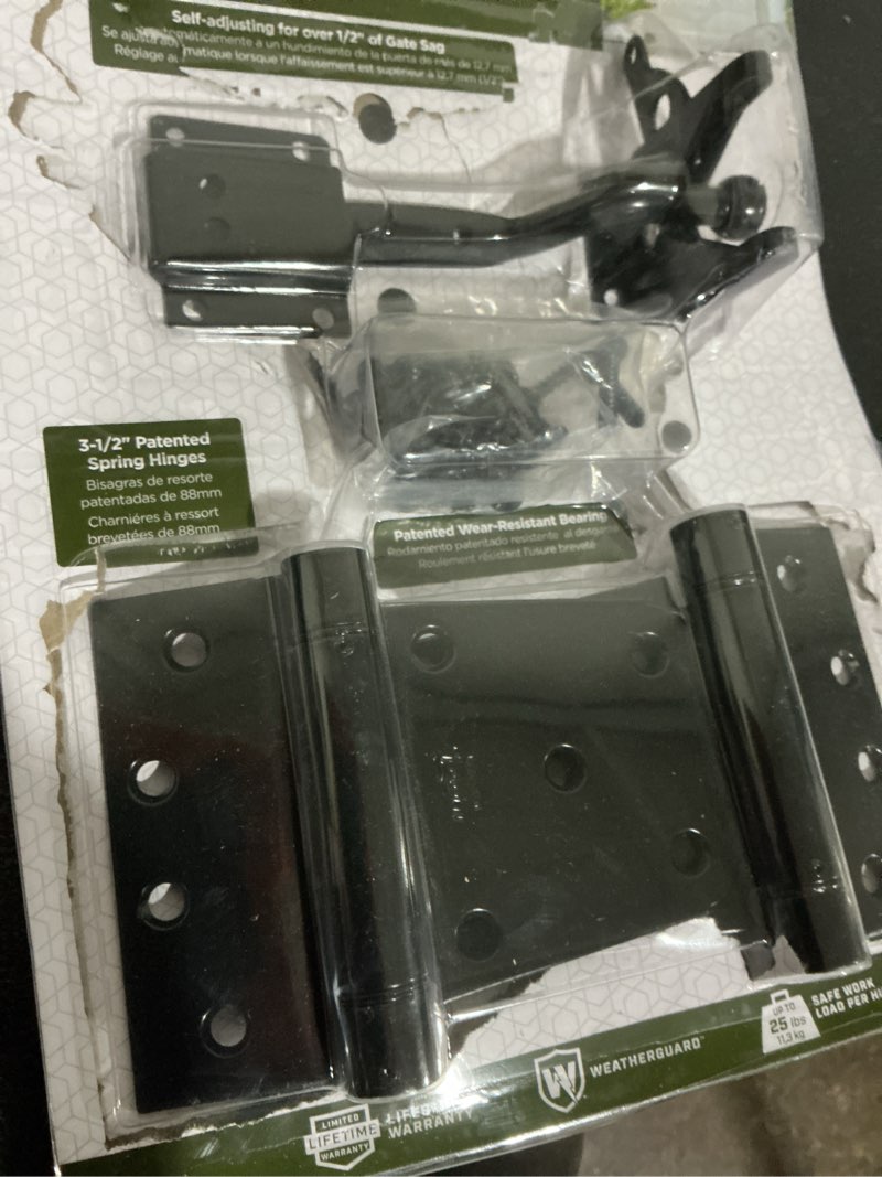 Condition photo showing Good Condition for national hardware black steel gate hardware kit 1 pk