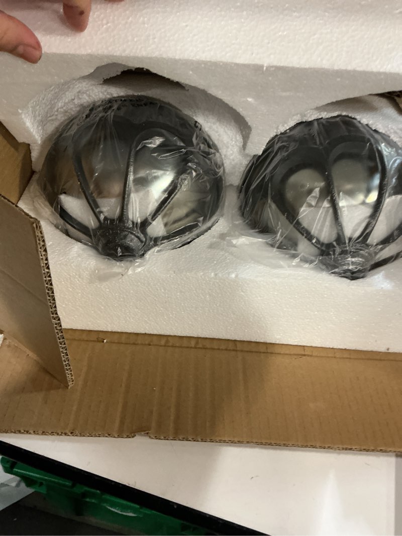 Condition photo showing Good Condition for Outdoor Post Light Fixtures for Driveway Yard Lawn Patio Garden, Black Waterproof Exterior Pier Mount Post Light Outside Aluminum Post Lamp Light Black dusk to dawn 15.1"(H)-2 Pack