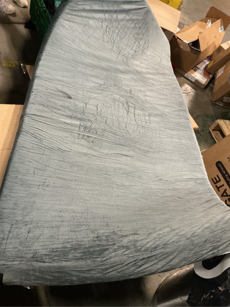 Condition photo showing As Is for memory foam camping mattress pad, 3 inch thick sleeping pad with waterproof cover, 72\\\"×24\\\"×3\\\" non-slip portable roll up cot mattress pad mat for travel truck bed tent, not for 37\\\"×67\\\", gray