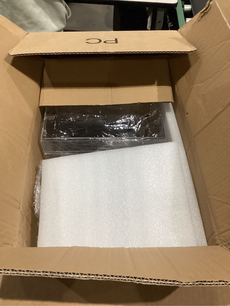 Condition photo showing As Is for Suggestion Donation Box with Lock and Key Acrylic Offering Raffle Box with Stand Slot for Office Charity Church Collection(1 Pack,Clear,11"x 8.25" X 8.25") 11"x 8.25" X 8.25" clear 1