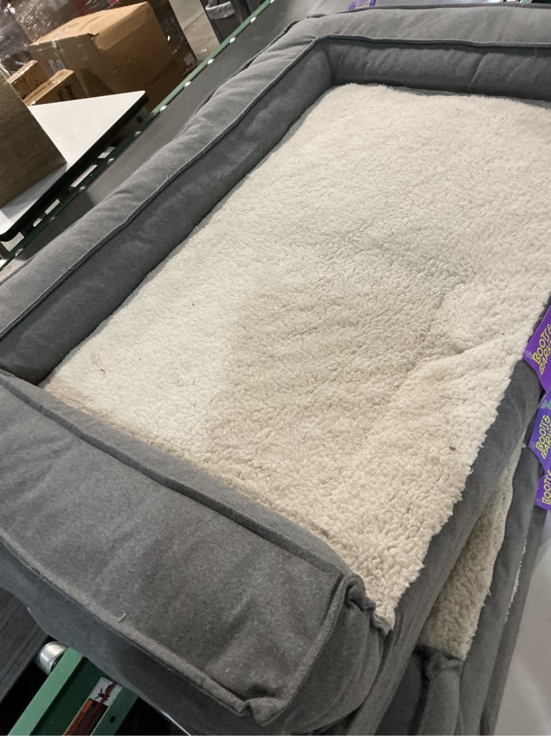 Condition photo showing As Is for 3-sided bolster dog bed - l - boots & barkley™