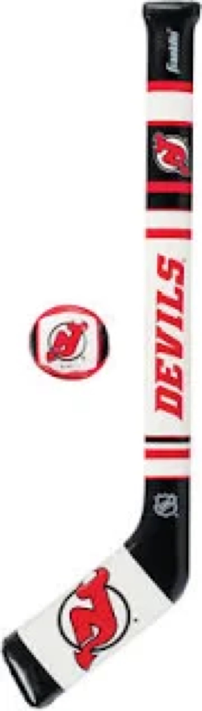 Franklin Sports NHL Team Mini Soft Hockey Stick Set - NHL Team Soft Foam Mini Hockey Stick and Ball - Great Toy for Kids New Jersey Devils