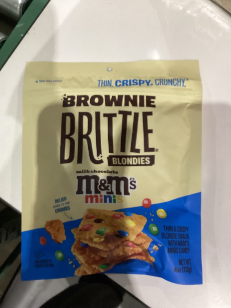 Condition photo showing New/Like New for Brownie Brittle – M&M’S Minis Blondie Thin and Crispy Sweet Snacks (Pack of 6, 4 oz), Rich Gourmet Brownie Bites Dessert Blondie M&M