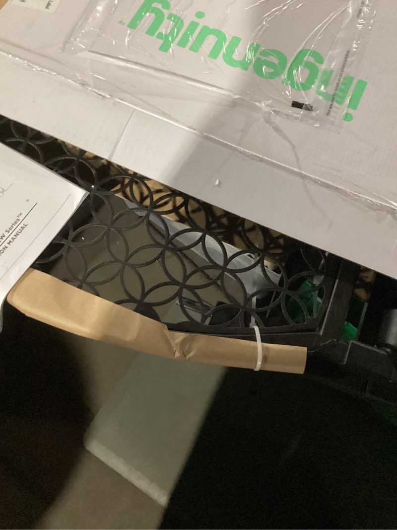 Condition photo showing New/Like New for Ingenuity Decorative Panel Tall Baby Gate & Dog Gate, 28"-42" Wide, 30" Tall, Hardware or Pressure Mounted, Install on Top or Bottom of Stairs, Banister, or Doorway - Espresso