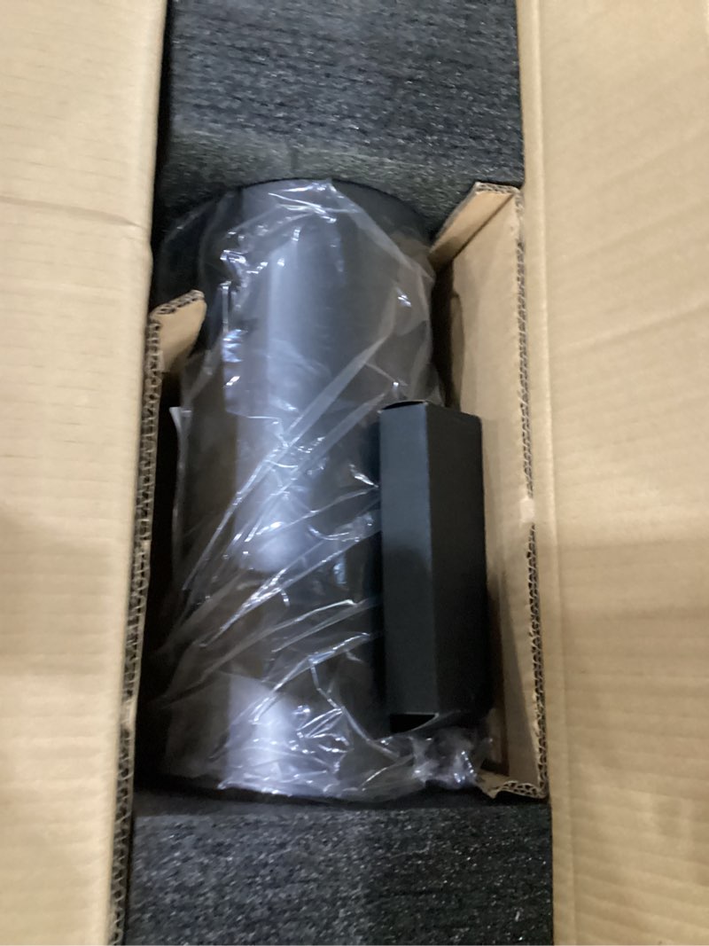Condition photo showing New/Like New for (not tested)abramtek 100w bluetooth speaker, e600 high power wireless speaker with super bass subwoofer and 360 sound for home office party outdoor (grey) black mesh