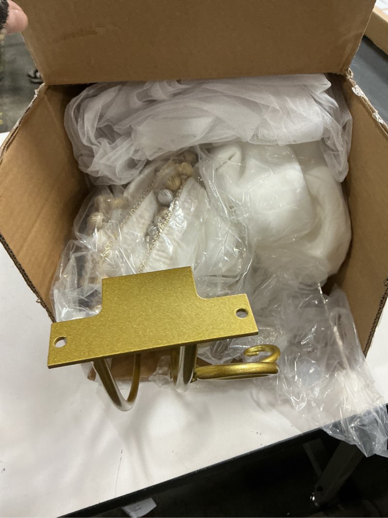 Condition photo showing Good Condition for Girl Bed Curtain Princess Crown Mosquito Netting Children Room Decor Bedside Yarn Net Romantic Princess Tents Bed Canopy Valance (White)