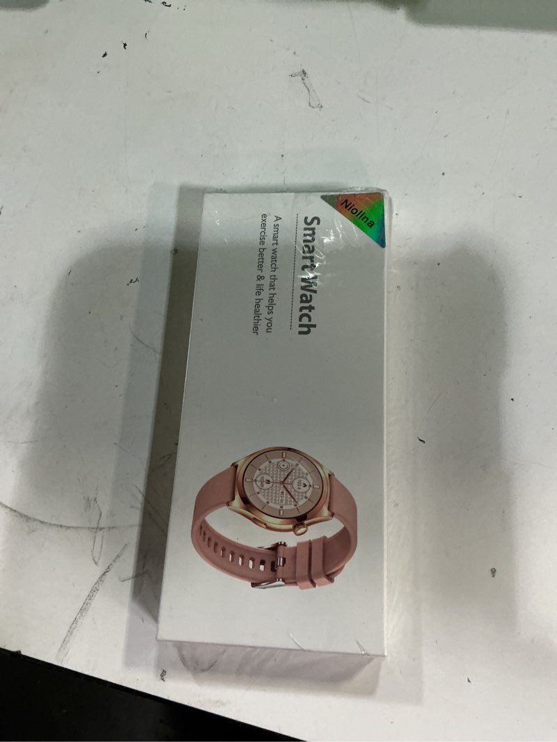 Condition photo showing New/Like New for smart watches for women, 1.27" tft touchscreen smartwatch answer/make call, activity fitness trackers with 120+ sports/hr/sleep/spo2 monitor, ip68 waterproof for android ios (silver)