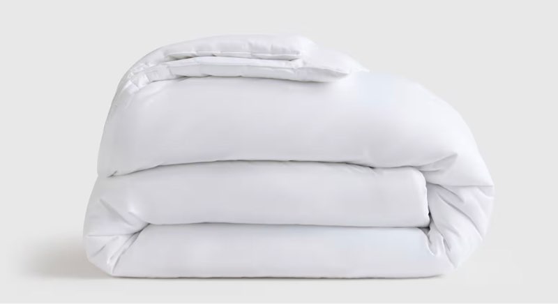 quince premium down alternative comforter twin all season 300 thread count cotton sateen