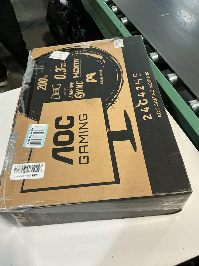 Condition photo showing Working Condition Verified for aoc 24g42he 24 inch gaming monitor 1920x1080 200hz, ips panel, console gaming ready, full hd, 3-side