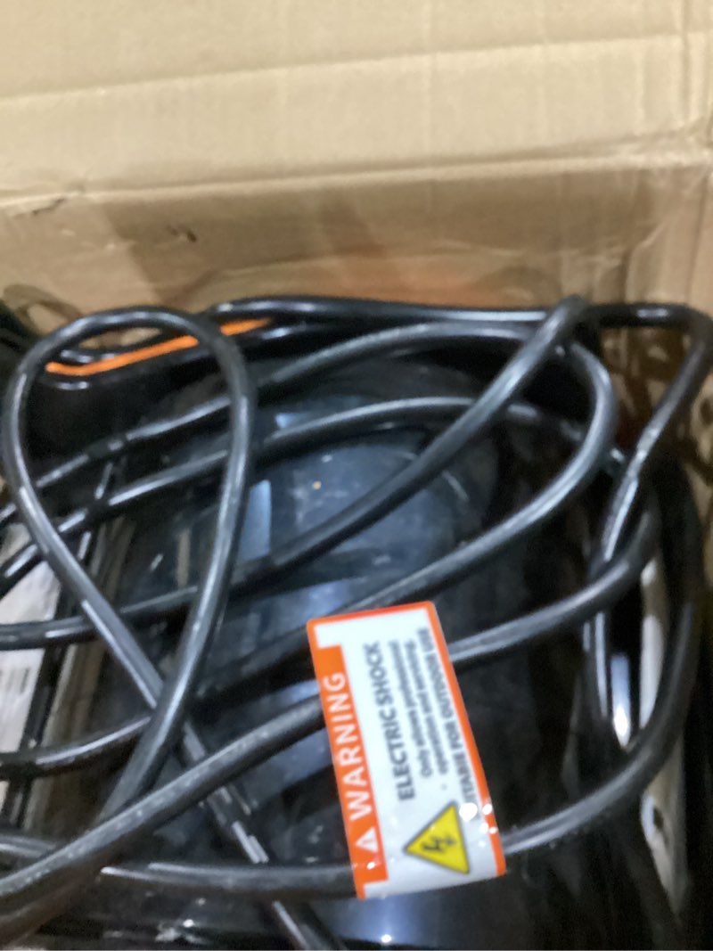 Condition photo showing As Is for air mover blower fan: high velocity floor fans for cooling and drying, carpet dryer with heater, filter, uv light, 3 speeds, 185° rotating for industrial, orange