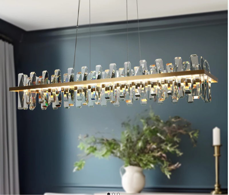 Josse 1 - Light Kitchen Island Rectangle LED Chandelier INCOMPLETE 