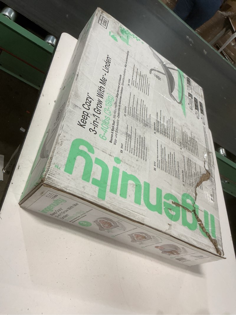 Condition photo showing New/Like New for Ingenuity Keep Cozy 3-in-1 Grow with Me Baby Bouncer Rocker & Toddler Seat - Gray