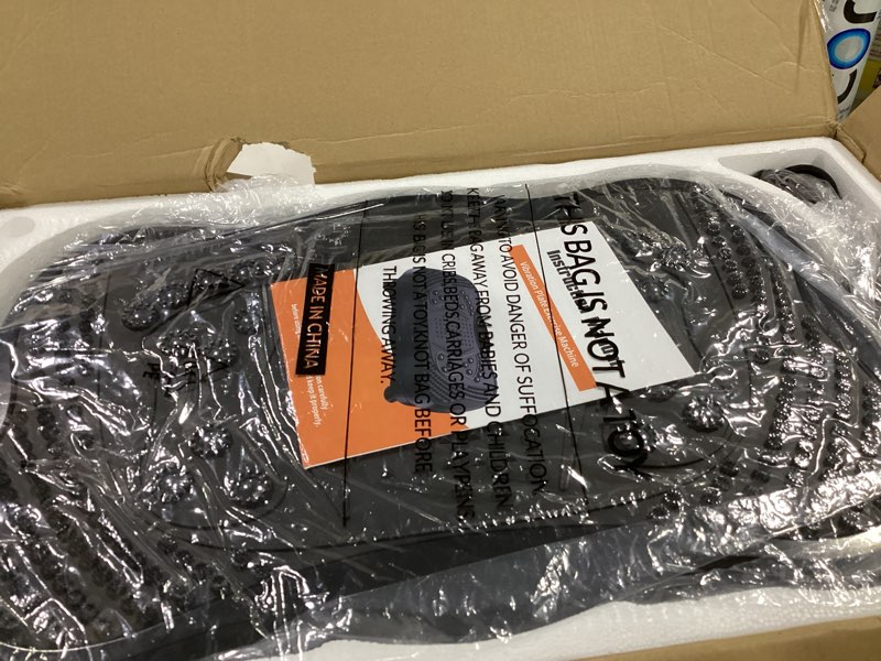 Condition photo showing As Is for vibration plate exercise machine, 130 levels full body workout vibrating plate for lymphatic drainage weight loss, 450 lbs capacity shake platform with resistance bands bluetooth for women men