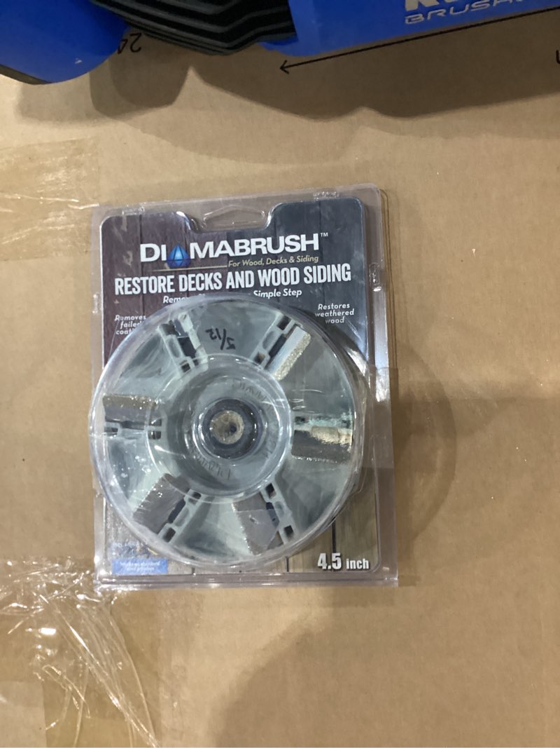 Condition photo showing As Is for diamabrush diamond grit 4-1/2-in grinding/sharpening wheel accessory