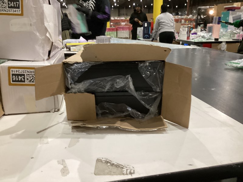 Condition photo showing Good Condition for 2 Pack Under Sink Organizer 2 Tier Sliding Cabinet Organizers Multi-Purpose Sink Storage Basket L-Shape Narrow Space Storage Shelves with 4 Hook for Kitchen Bathroom Drawer, Black 2 pack Black