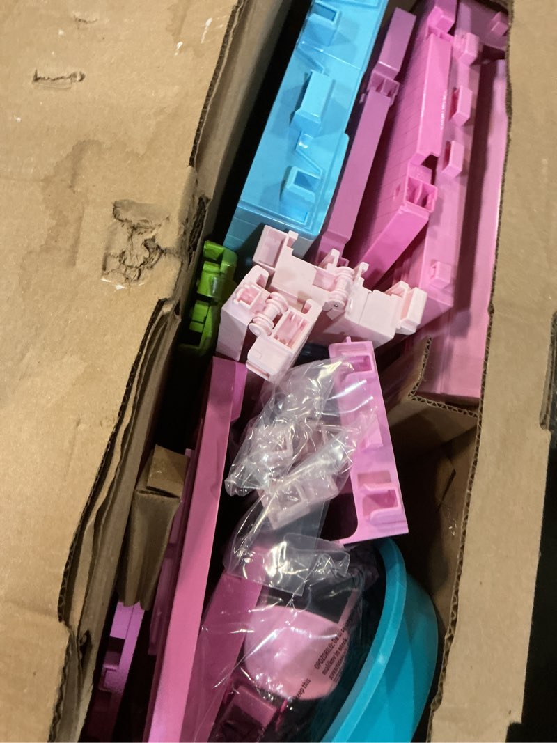 Condition photo showing Good Condition for barbie dreamhouse, pool party doll house with 75+ pieces and 3-story slide, house playset, pet elevator and puppy play areas
