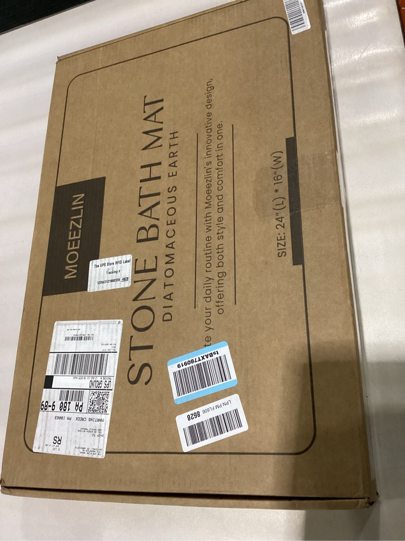 Condition photo showing New/Like New for MOEEZLIN Stone Bath Mat, Quick Drying Diatomaceous Earth Shower Mat – Non-Slip, Super Absorbent Diat