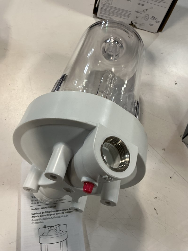 Condition photo showing As Is for Lowe's Single-stage 4-GPM Mechanical Filtration Whole House Water Filtration System