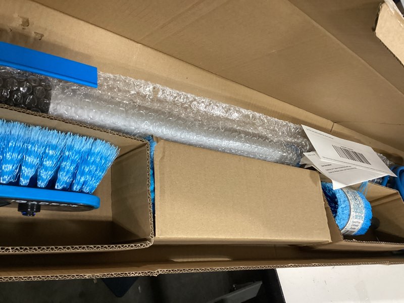 Condition photo showing Good Condition for igadpole 24 ft water-fed washing kit with soap-dispenser, brush, 10? squeegee & cobweb duster for windows, gutters, solar panels & exterior walls 24 ft pole