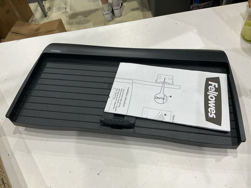 Condition photo showing Good Condition for fellowes office suites underdesk keyboard drawer, black/silver (9140305)
