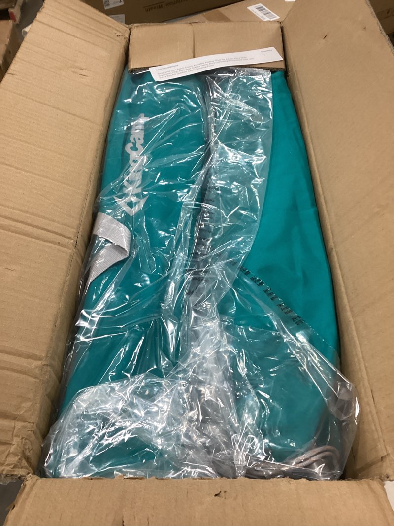 Condition photo showing Good Condition for KingCamp Low Beach Chairs, Portable Folding Chair for Adults Extra Wide Ergonomic High Back Seat 300lbs Heavy Duty Lightweight Oversized Gear with Carry Bag for Outdoor Lawn Camping Picnic Ergobreeze-cyan-2 Pack ErgoBreeze High Back Mesh Wide