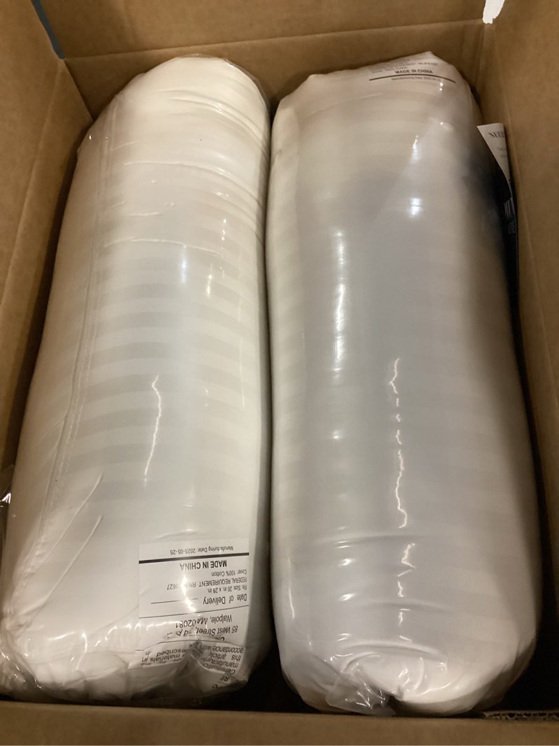 Condition photo showing New/Like New for Beckham Hotel Collection Bed Pillows Standard/Queen Size Set of 2 - Original Soft Down Alternative Pillow for Sleeping - Soft Support for Back, Stomach or Side Sleepers Queen / Standard White